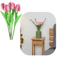 Tulipany Silikonowe Kwiaty Sztuczne 34 cm Rośliny Ozdobne do Wazonu 5 szt