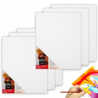 6szt PŁÓTNO MALARSKIE PODOBRAZIE 24x30cm DO MALOWANIA BAWEŁNIANE GRUNTOWANE