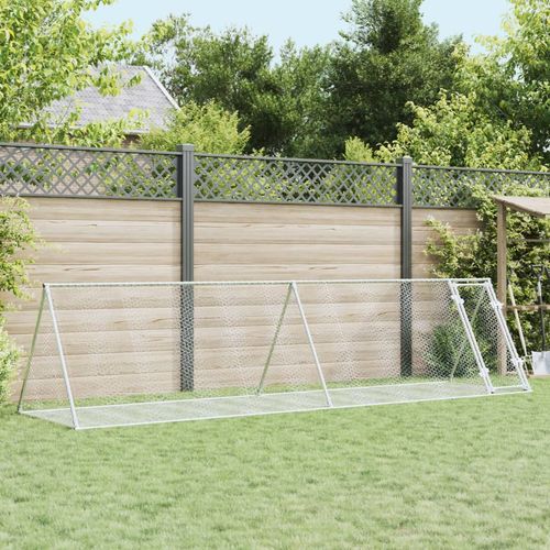 Klatka dla królika, srebrna, 400x105x91 cm, stal galwanizowana na Arena.pl