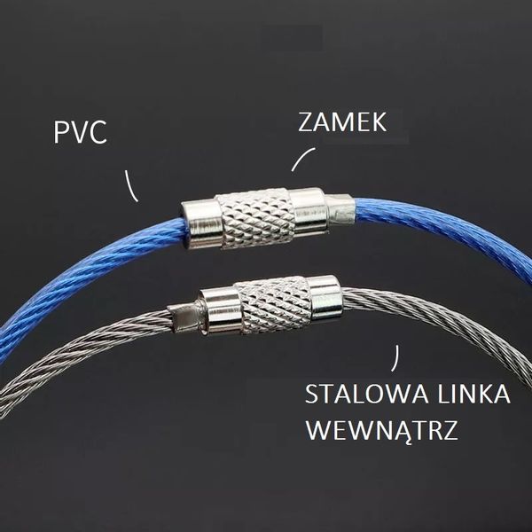 Brelok LINKA SKRĘTKA RUDA POMARAŃCZ PVC BAZA EDC Pętelka do Kluczy Kółeczko zdjęcie 6