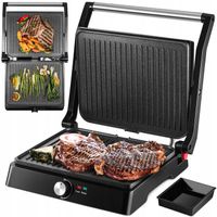 GRILL DO KANAPEK PANINI OPIEKACZ TOSTER ROZKŁADANY ELEKTRYCZNY DUŻY 2200W