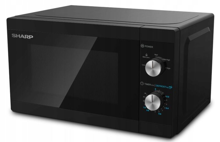Kuchenka mikrofalowa wolnostojąca SHARP 800W 20L czarna zdjęcie 14