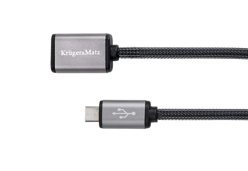 KM0333 Kabel USB - micro USB gniazdo-wtyk 0,2 m K zdjęcie 1