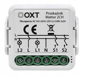 OXT Mini Przekaźnik 2 Obwody Matter WiFi HomeKit Google Home Alexa TUYA