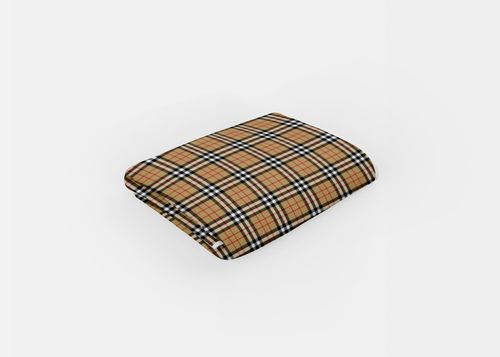 RĘCZNIK Beżowa krata z twoim dowolnym tekstem 150x75cm 008I na Arena.pl