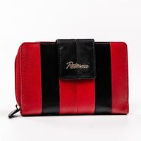 Skorzany portfel damski na zatrzask