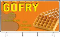 BANER REKLAMOWY 200x100cm z gotowego projektu GOFRY Z NUTELLĄ plandeka