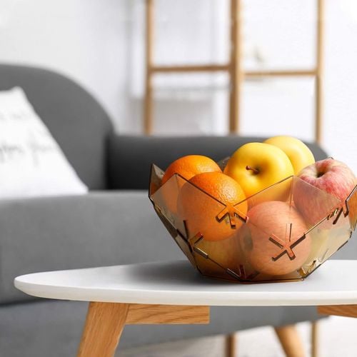 Miska na Owoce Warzywa Geometryczna - Żółta na Arena.pl