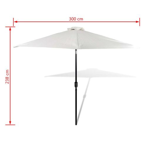 Parasol ogrodowy, biały, 3 m na Arena.pl