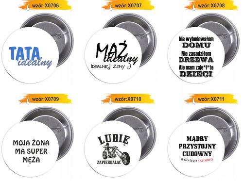 Przypinki buttony SUPER CHŁOPAK znaczki z grafiką na Arena.pl