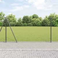 Słupek ogrodzeniowy. Szary 25 x 1,4 m (siatka 36 mm) Stal i PVC