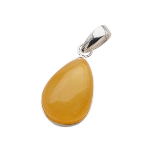 Zawieszka - Bursztyn mleczny łza w srebrze na Arena.pl