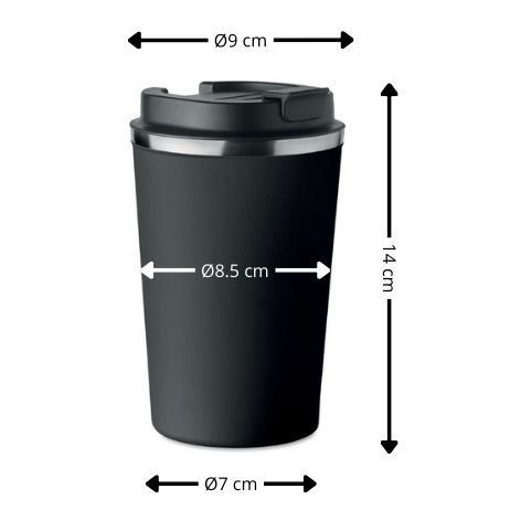 Kubek Termiczny Premium z Nadrukiem KAWA SAMA SIĘ NIE WYPIJE 350ml KT_061 na Arena.pl