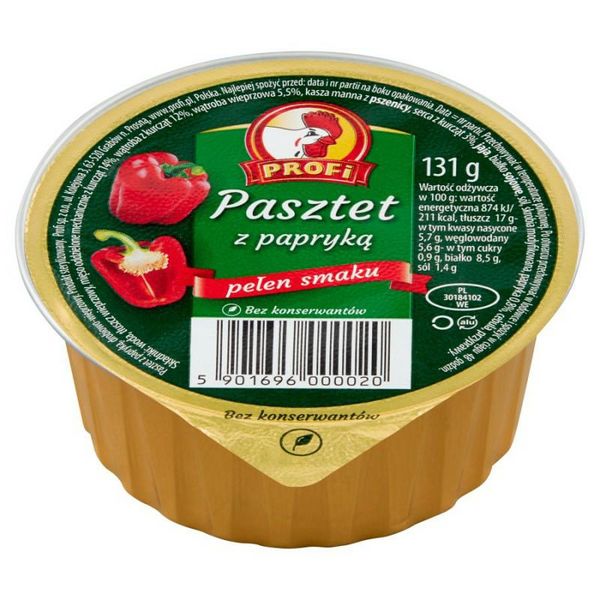 PASZTET DROBIOWY PAPRYKA 131G PROFI zdjęcie 1