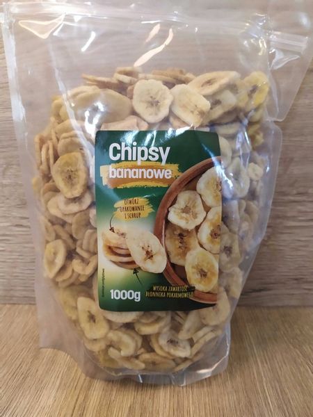 Chipsy Bananowe 1kg Banan Suszony Naturalny zdjęcie 2