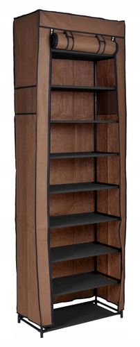 SZAFKA TEKSTYLNA Z PÓŁKAMI NA BUTY SKŁADANA STOJAK REGAŁ ORGANIZER na Arena.pl