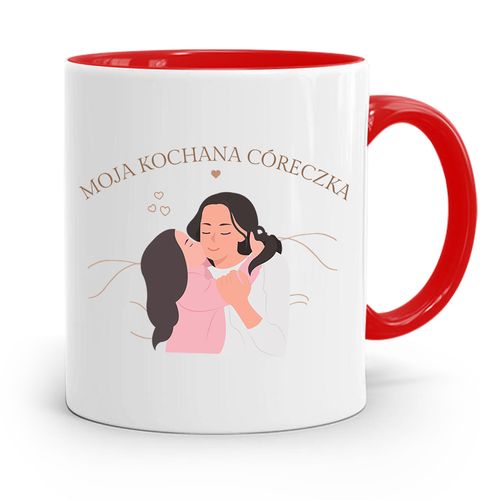 Kubek Czerwony Prezent Dla Córki Kochana Córeczka Z Nadrukiem Ze Zdjęciem na Arena.pl