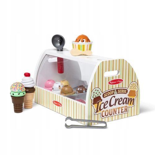 Lodziarnia Akcesoria Lody Drewniany Zestaw 28 el Prezent Melissa and Doug na Arena.pl