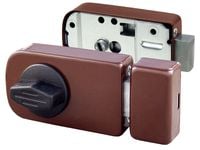 zamek nawierzchniowy minos z wkładką 60mm brązowy - mp zn mi6br