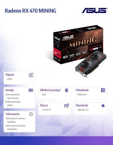Radeon RX 470 MINING H 4GB LED 256BIT DVI na Arena.pl