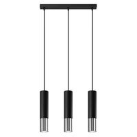 Lampa wisząca LOOPEZ 3L czarny/chrom