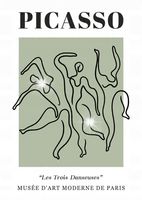 Plakat 59,4x42 A2 Picasso nowoczesny linie minimalizm VINTAGE taniec ludzie