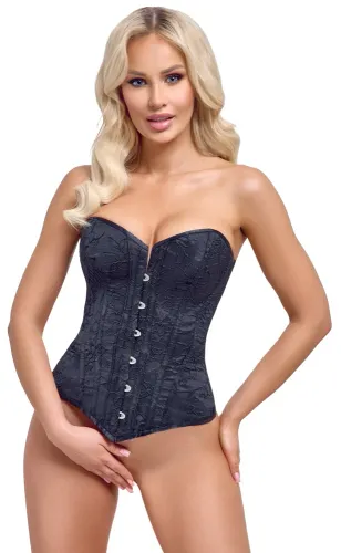 cottelli party gorset sznurowany bez ramiączek czarny xl na Arena.pl