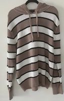 Club Monaco Women's Long Sleeve Striped Cotton Hoodie M
