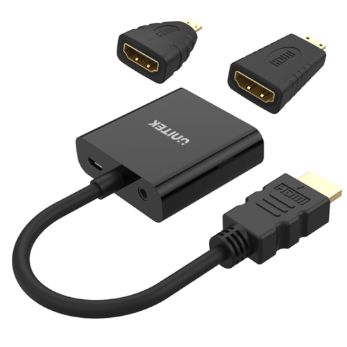 Unitek Y-6355 adapter Micro/Mini HDMI do VGA+audio na Arena.pl