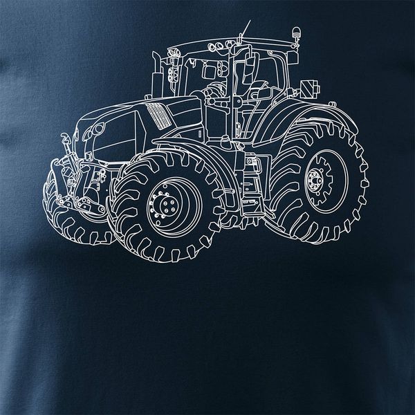 Koszulka z traktorem Claas dla rolnika męska granatowa REGULAR XL zdjęcie 2