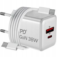 SZYBKA ŁADOWARKA SIECIOWA KOSTKA USB TYPE-C PD20W +KABEL TYPE C 60W 3000mAh