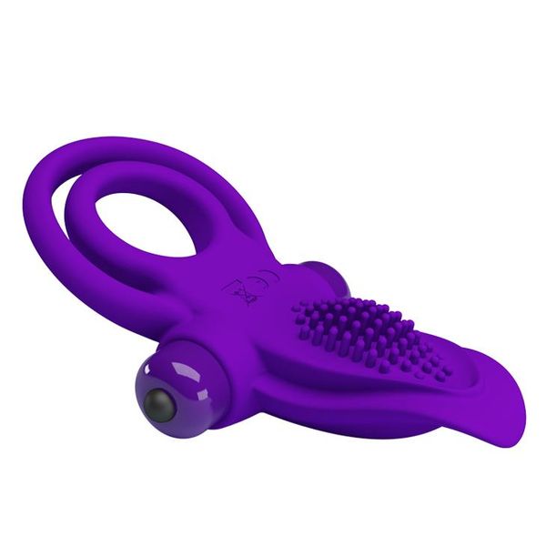 PRETTY LOVE - VIBRANT PENIS RING Purple- 10 function vibrations zdjęcie 4