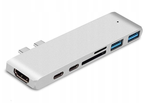 adapter hub przejściówka usb-c usb thunderbolt hdmi 4k do macbook pro air na Arena.pl
