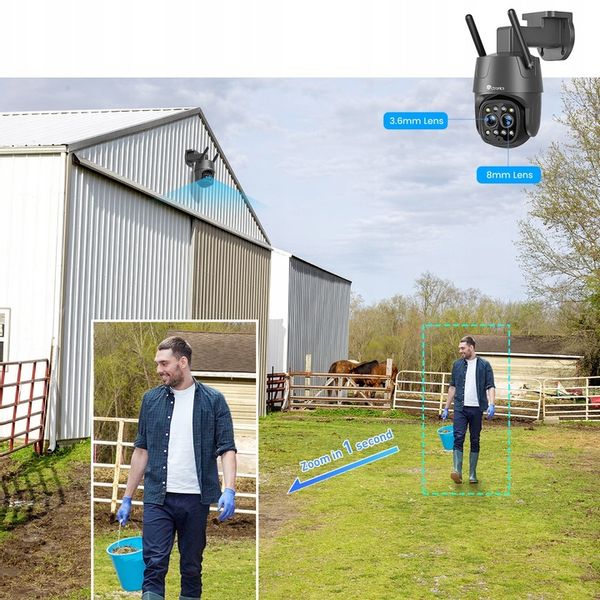 KAMERA ZEWNĘTRZNA IP Z KARTĄ SIM 3G 4G LTE GSM PTZ PODWÓJNY OBIEKTYW 6×ZOOM zdjęcie 10