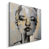 Obraz Do Salonu Abstrakcyjny PORTRET Kobiety Dekoracja Ścienna 40cm x 40cm
