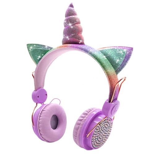 KOCIE USZY SŁUCHAWKI DLA DZIECI BLUETOOTH KOTEK  JEDNOROŻEC Z CYRKONIAMI na Arena.pl