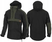 Kurtka Kangurka HELIKON WOODSMAN Anorak Trekkingowa Czarna /Taiga Green XL