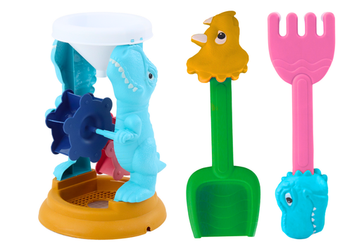 ZESTAW ZABAWEK DO PIASKU MŁYNEK ŁOPATKA GRABKI FOREMKI na Arena.pl