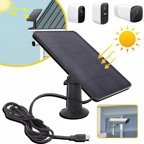 4W 5V ŁADOWARKA DO PANELU SŁONECZNEGO DO KAMERY BEZPIECZEŃSTWA Z MICRO USB na Arena.pl