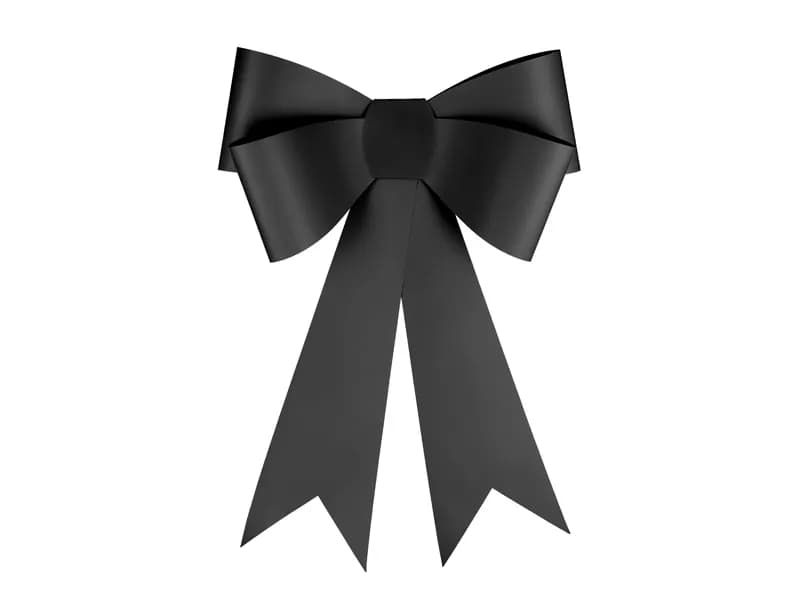 Kokarda dekoracyjna DIY, czarna zdjęcie 1