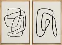 SIGNFORD Nowoczesne obrazy z ramą Abstrakcyjne linie 41 x 61 cm