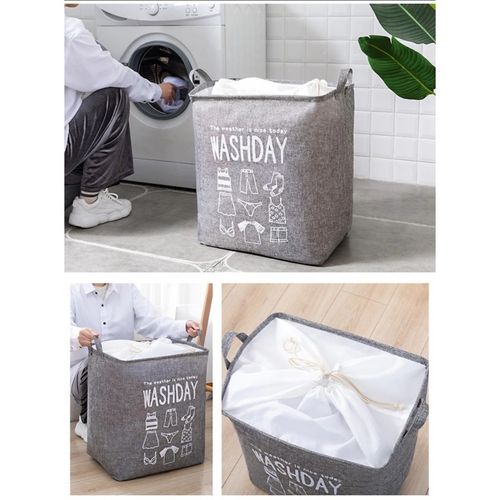 pojemnik na zabawki kosz, worek na pranie ze ściągaczem 50x40x50 cm na Arena.pl