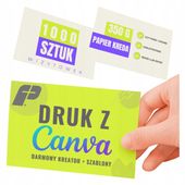 Wizytówki Dwustronne 1000 szt GRUBE 350g Premium Projekt Kreator Canva