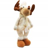 Figurka świąteczna renifer z szalikiem duża figurka 45cm.