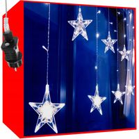 Kurtyna Świetlna LED 2,5m Lampki 108 Świąteczne Choinkowe Girlanda na Okno