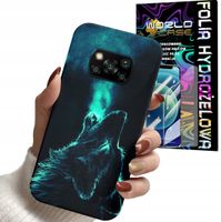 ETUI DO XIAOMI POCO X3 - WILK ZWIERZĘTA KOLOROWE OBUDOWY + FOLIA