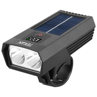 MOCNA LAMPKA ROWEROWA 2x LED PRZEDNIA SOLARNA NA AKUMULATOR USB-C 3 TRYBY
