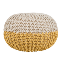 Puf 50 x 35 cm żółto-beżowy CONRAD