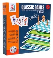 Mega Zestaw Gier Planszowych 16W1 Dla Dzieci I Dorosłych Planszówki + Gry