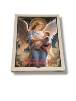 Anioł Stróż Prestiżowy Obraz 3D 28X19,5 Cm Drewno 18 Mm